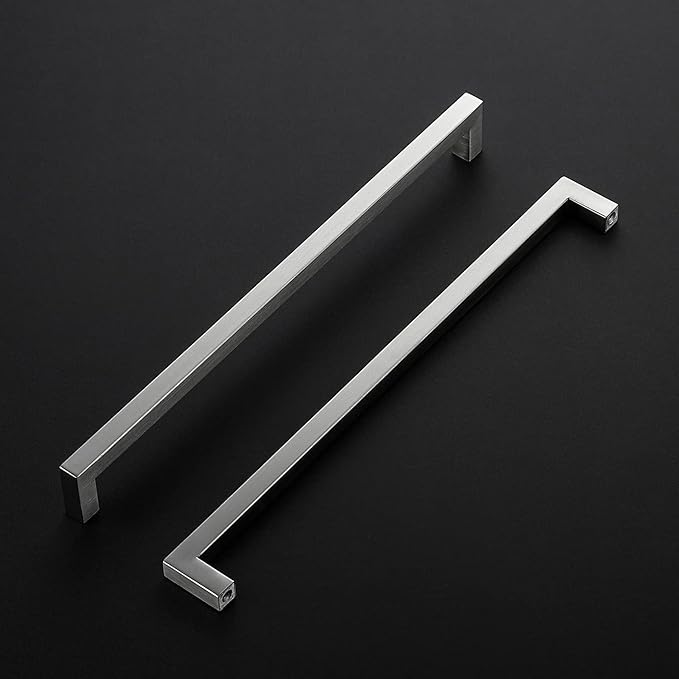 Ravinte 10 Pack Brushed Nickel Kitchen Cabinet Handles 11-1/3 Inch Cabinet Pulls Square Kitchen Hardware for Cabinet Drawer Pulls Drawer Handles Come with Screwdriver
