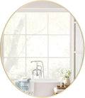 WallBeyond 32 inch Round Mirror Gold Large Circle Wall Mirror for Bathroom with Metal Framed, Round Wall Mirror for Wall Decor, Vanity, Entryway Living Room