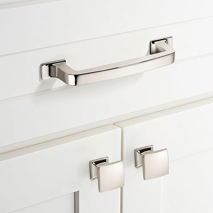 Khtumeware 2 Pack Nickel Cabinet Handles - 12 Inch Polished Pulls and Drawer Handles for Cabinets