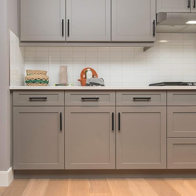 Ravinte 35 Pack | 5'' Cabinet Pulls Matte Black Stainless Steel Kitchen Drawer Pulls Cabinet Handles 5”Length, 3” Hole Center