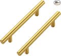 JOY DECOR 20 Pack Cabinet Handles, Gold Cabinet Pulls, 4 in Hole Center Kitchen Cabinet Handles, Stainless Steel T Bar Handles for Dresser Drawers
