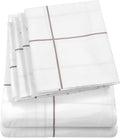 Twin Size Bed Sheets - 4 Piece 1500 Supreme Collection Fine Brushed Microfiber Deep Pocket Twin Sheet Set Bedding - 1 EXTRA PILLOW CASES, GREAT VALUE, Twin, Window Pane White