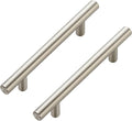 JOY DECOR 45 Pack Cabinet Handles, Brushed Nickel Cabinet Pulls, 3-3/4 in Hole Center Kitchen Cabinet Handles, Stainless Steel T Bar Handles for Dresser Drawers