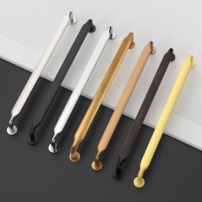 Asidrama 10 Pack 6.3 Inch(160mm) Champagne Bronze Kitchen Cabinet Handles, Cabinet Pulls Kitchen Cabinet Hardware for Cupboard Drawer Pulls