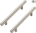 JOY DECOR 30 Pack Cabinet Handles, Brushed Nickel Cabinet Pulls, 4 in Hole Center Kitchen Cabinet Handles, Stainless Steel T Bar Handles for Dresser Drawers
