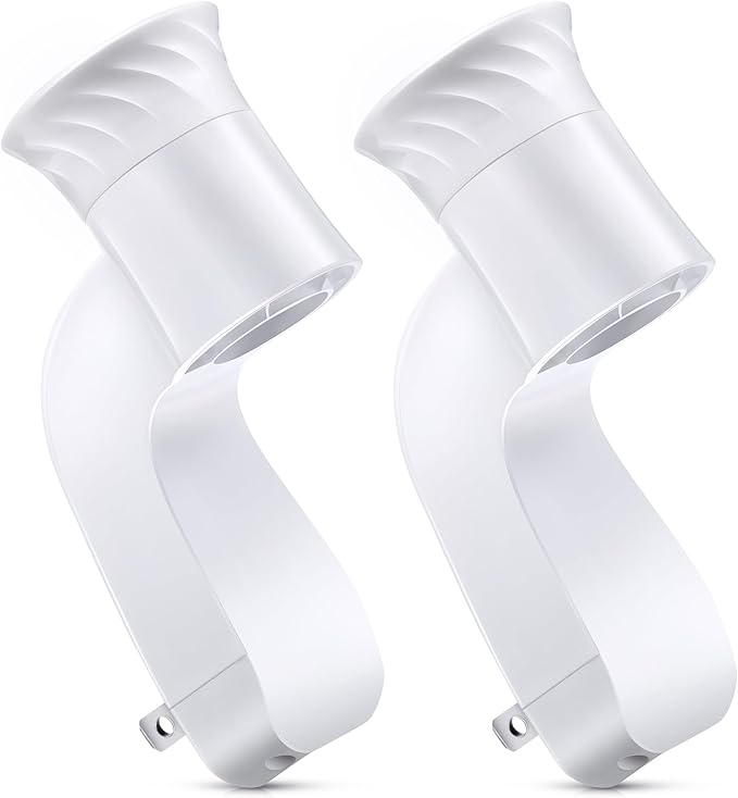 2 Pack Wall Fragrance Plug in Compatible with Bath and Body Works WallFlower Fragrances, ETL Certified, Rotatable, Precise Scent Control Fragrance Diffuser Plug for Home, Office (White)