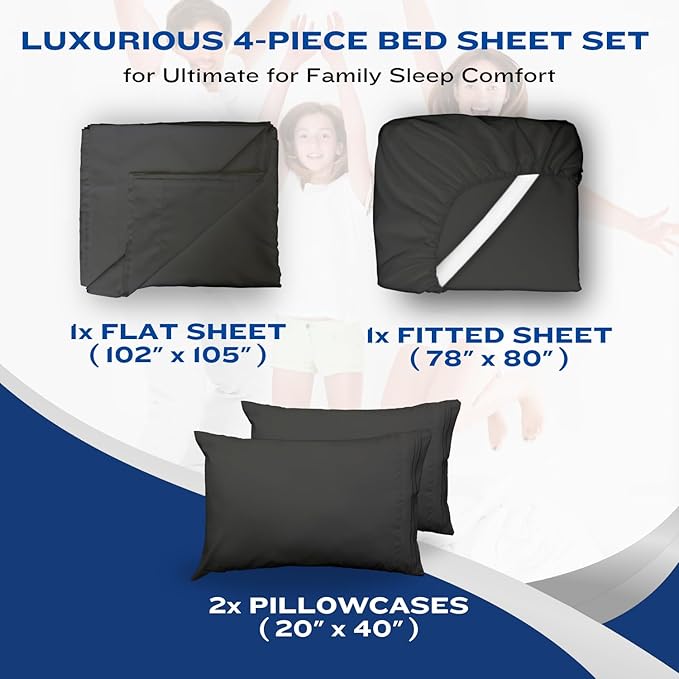 Twin XL Sheets 4pcs XL Twin Sheet Set Twin XL Fitted Sheet Extra Long Twin Sheets XL Twin Fitted Sheet Twin Extra Long Sheet Set Twin XL Bedding Twin XL Fitted Sheets XL Twin Sheets Twin XL Sheet Gray