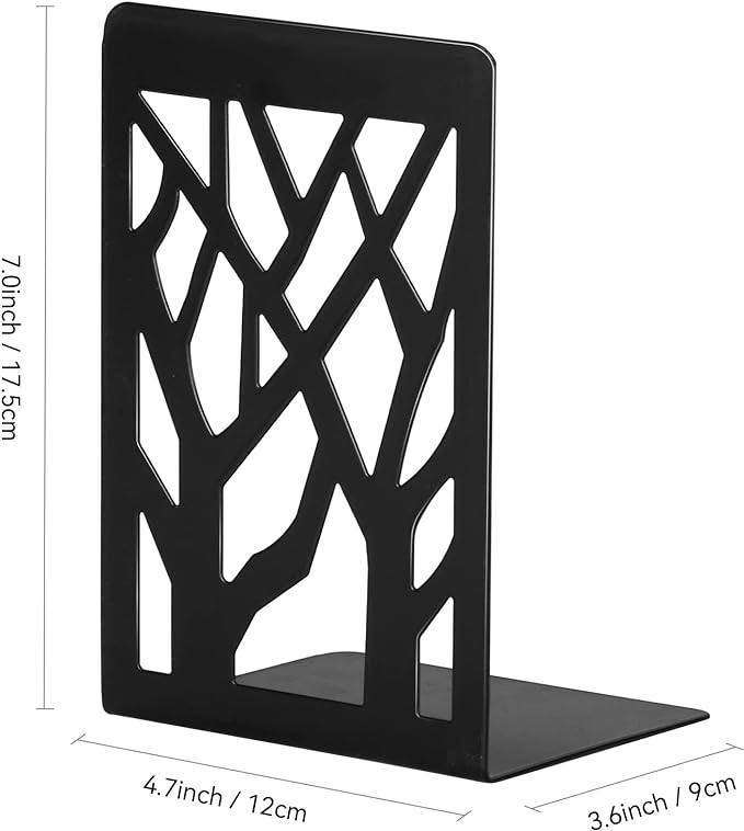 Book Ends, Bookends, Book Ends for Shelves, Bookends for Shelves, Bookend, Book Ends for Heavy Books, Book Shelf Holder Home Decorative, Metal Bookends Black 1 Pair, Bookend Supports, Book Stoppers
