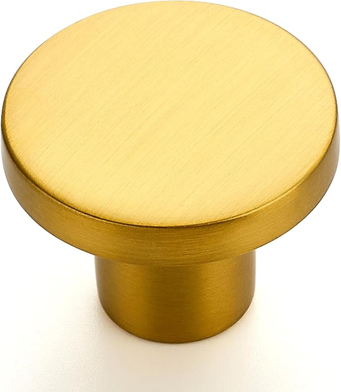 Ravinte 35 Pack Cabinet Knobs Gold Kitchen Cabinet Knobs Round Dresser Drawer Pulls Closet Door Pulls 1-1/5 Inch