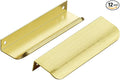 Ravinte Hardware 12 Pack Gold Cabinet Handles, 5 Inch (128mm) Finger Edge Pulls, 4 Inch Hole Center, Finger Pulls for Cabinets