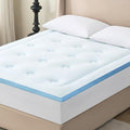 Hansleep King Mattress Topper Viscose Derived from Bamboo, Memory Foam Pillow Top Mattress Topper King with Deep Pocket, Breathable Mattress Pad for Back Pain Relief, 78" x 80", White