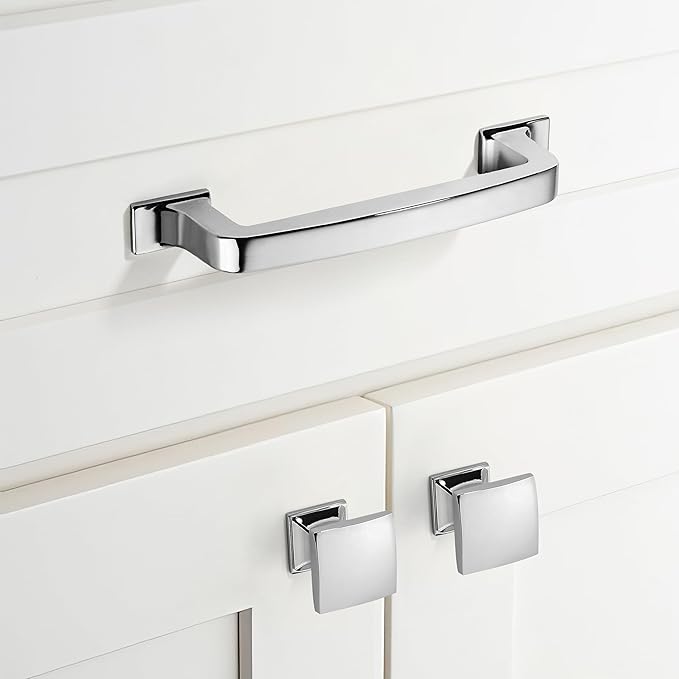 KHTumeware 2 Pack 6-1/4 Inch Cabinet Pulls & Drawer Pulls - Polished Chrome Cabinet Hardware