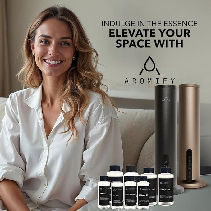 Santal Diffuser Oil, 3.3 Fl Oz, 100 mL, Diffuser Fragrance Oil for Home, Bathroom & Office, Aromatherapy Blend of Natural Essential Oil, Sandalwood & Musk Scent.
