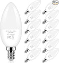 Brightever E12 Candelabra LED Light Bulbs 40W Equivalent, 4W Small Candle Light Bulbs Daylight White 5000K, Type B Ceiling Fan Lightbulbs for Chandelier, Table Lamps, Non-Dimmable, Pack of 12