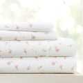 Linen Market Double-Brushed Patterned Microfiber Twin Sheet Set 3 Piece – Oeko-TEX Certified Ultra Soft & Wrinkle-Free - 16" Deep Pocket Sheets - Easy Care Twin Size - Soft Floral Pink
