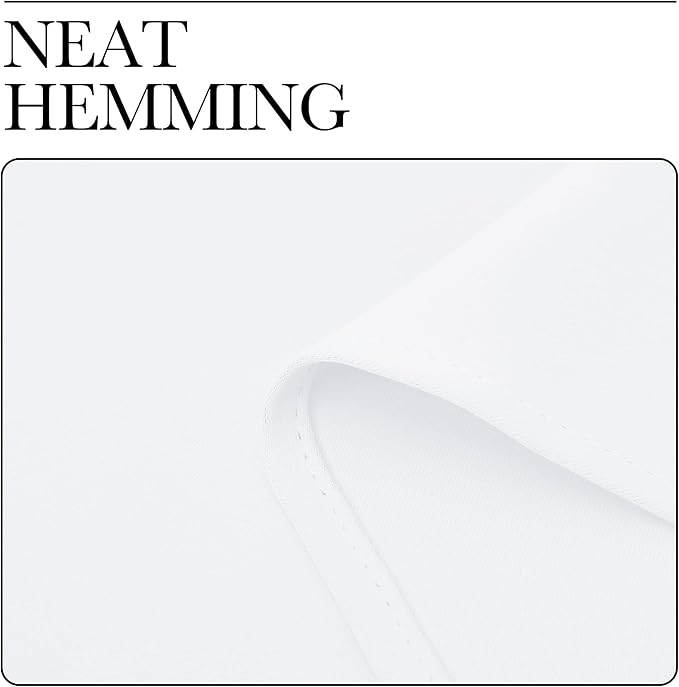 NICETOWN White Samll Window Blackout Curtain Panels, Set of 2, 42 inches x 78 inches, 50% Light Blocking Curtains for Bedroom & Dining Room Window