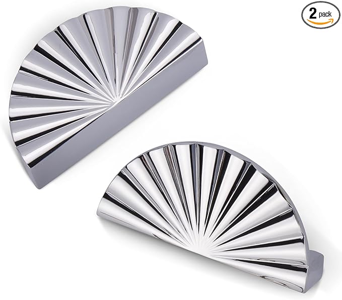 2 Pack 3 Inch (76mm) Polished Chrome Cabinet Pulls Cup Flat Drawer Handles Kitchen Cupboard Pull Bathroom Dresser Sunflower Handle Unique Hardware for Furniture Door Wardrobe Hardware TYH-BC-2
