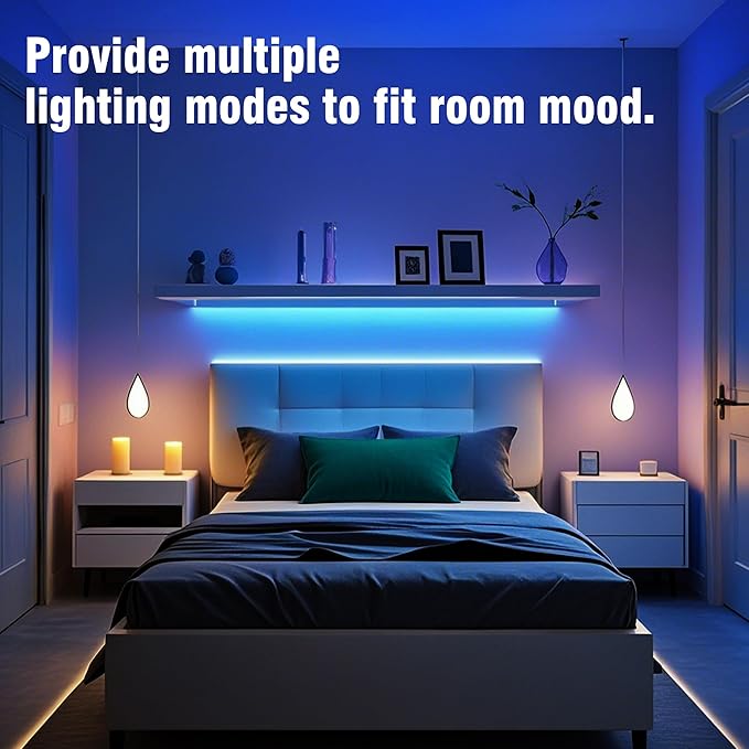 VOLIVO Led Strip Lights 130ft, 44Key IR Remote Control Led Light Strip, Color Changing Lighting for Bedroom, Home Decor