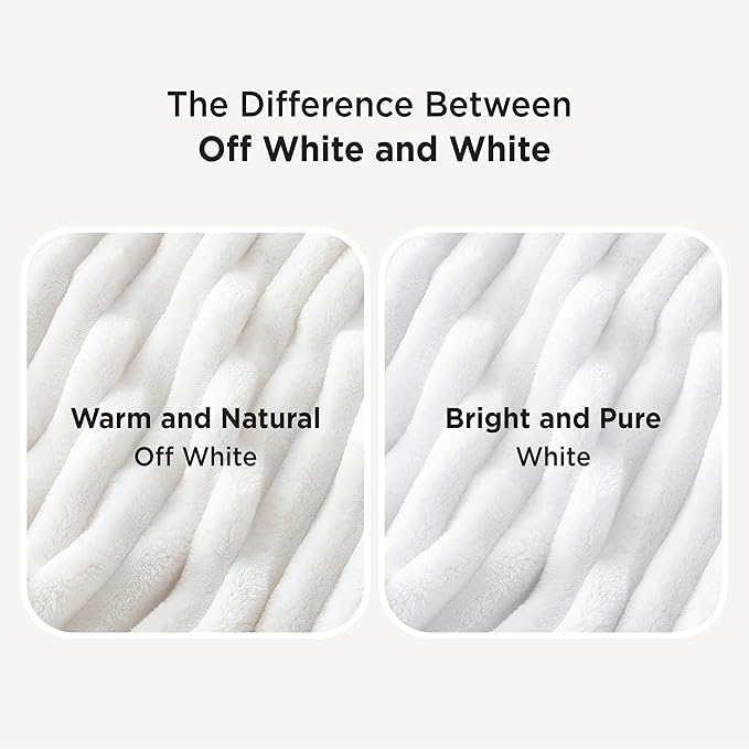 Bedsure GentleSoft King Throw Blanket for Couch - Cozy Soft Blankets for Women, Cute Small Fleece Throws for Girls, White, 108x90 Inches