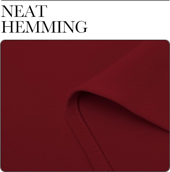 NICETOWN Christmas Burgundy Red Kitchen Blackout Curtain Panels, Thermal Insulated Grommet Top Blackout Draperies and Drapes for Basement (2 Panels, W42 x L68-inch)