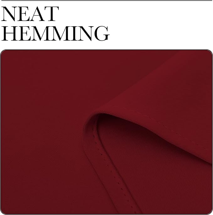 NICETOWN Christmas Burgundy Window Curtains Blackout Drapes, Thermal Insulated Solid Grommet Blackout Curtains/Draperies for Living Room (1 Pair, 29 by 45 inches, Burgundy Red)