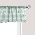 Ambesonne Pastel Window Valance Pack of 2, Horizontal Wavy Lines White Striped Abstract Soft Toned Nautical Art Display, Rod Pocket Curtain Valances for Kitchen Bedroom, 54" X 18", Almond Green White