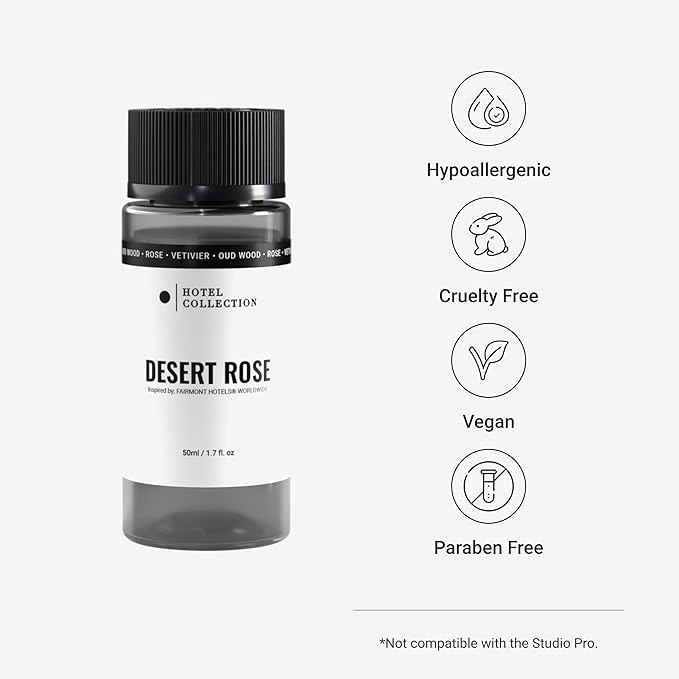 Hotel Collection Diffuser Oil - Desert Rose - Aromatherapy Essential Fragrance Oil - Floral Rose, Sweet Praline, Wood & Vetiver - 50mL 1.7 Fl oz