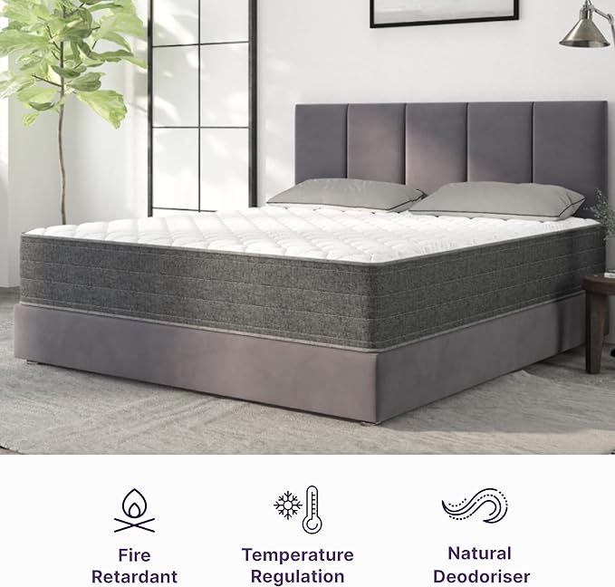 NapQueen Queen Mattress, 10 Inch Victoria Hybrid Cooling Gel Infused Pocket Spring and Memory Foam Mattress, Queen Size Mattress Bed in a Box, CertiPUR-US Certified, Fiberglass-Free Mattress