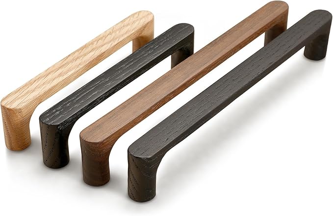 Walnut Round 7-1/2in 4 pcs Wooden Drawer Pulls Handle pulls for cabinets Kitchen Cabinet Drawer pulls Cabinet Door Pull