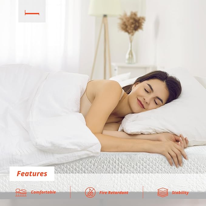 PrimaSleep King Mattress, 9 Inch Gel Memory Foam Mattress, Gel Infused for Comfort and Pressure Relief, CertiPUR-US Certified, Bed-in-a-Box, Medium Firm, King Size