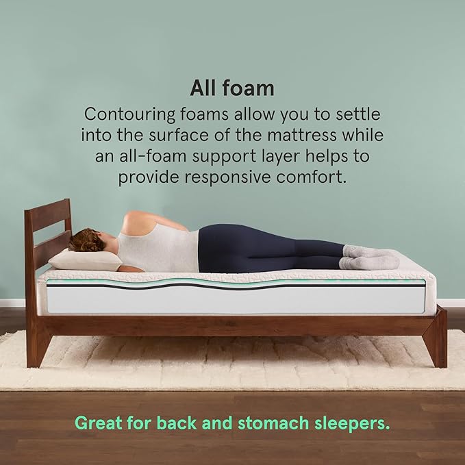 Tuft & Needle Kin Medium Firm 10" Twin XL Adaptive Foam Mattress in a Box, Cooling Pressure Relief, Balanced Support, 100 Night Trial, Fiberglass-Free, CertiPUR-US, 10-Year Limited Warranty