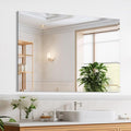 Frameless Mirror for Bathroom Vanity,30x36in Wall Mounted Mirrors for Over Sink Decorative Rectangular Frameless Mirror,With Polished Edge,Hangs Horizontally Or Vertically,Entryways,Room,Shatterproof