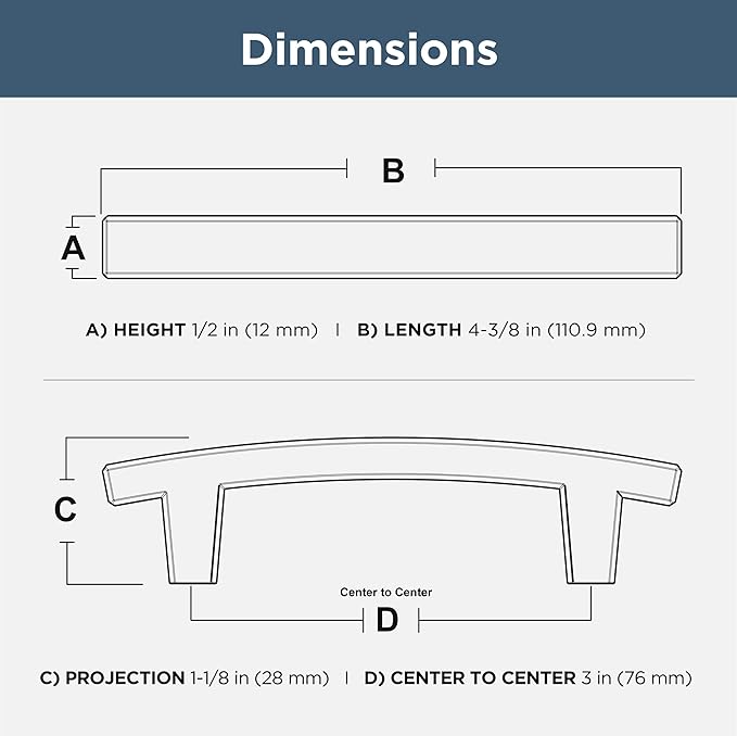 Franklin Brass (10-Pack) – Brushed Nickel Cabinet Handles, 3 Inch Hole Center, Pulls for Drawers, Kitchen Cabinet Door, Dressers | Pierce