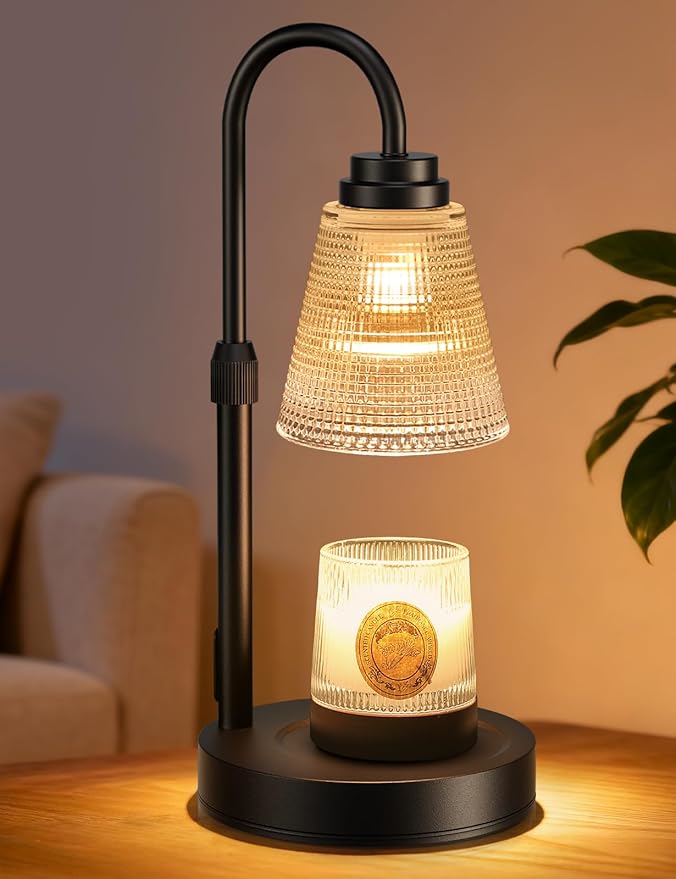 Candle Warmer Lamp with Timer Dimmable, Adjustable Height Wax Melts Warmer for Jar Candles, Housewarming, Birthday, for Women and Mom, Home Decor