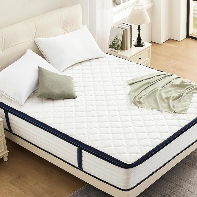 Twin Mattress 10 Inch Twin Size Mattresses - Memory Foam & Pocket Coils Springs, Pressure Relief, Medium Firm Comfort, Motion Isolation, Ideal for All Sleep Positions, CertiPUR-US Certified