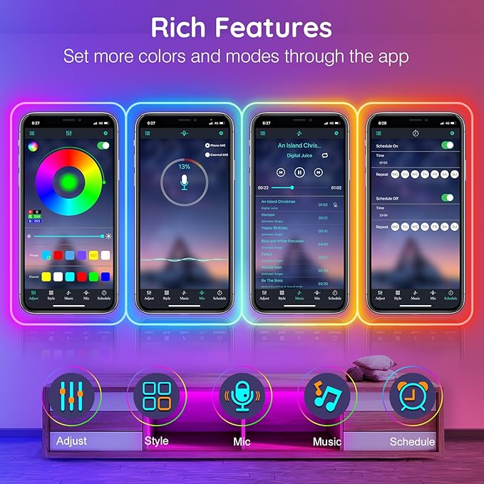 AILBTON 20FT Led Neon Rope Lights Control with App/Remote,Flexible Led Rope Light,Multiple Modes,IP65 Outdoor RGB Lights Waterproof,Music Sync Gaming Led Neon Strip Light for Bedroom Decor