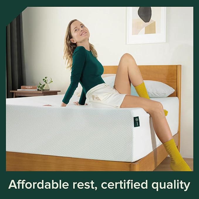 ZINUS 12 Inch California King Green Tea Memory Foam Mattress [New Version], Fiberglass free, Medium Firm Feel, Zoned Pressure Relief, Certified Safe Foams & Fabric, Mattress in A Box