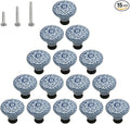 HUAMULAN 15 PCS Cabinet Knobs Glossy Ceramic Dresser Mushroom Table Drawer Cupboard Pull Furniture DIY Wardrobe Solid Color Vintage Handle,with 3 Size Mounting Screws