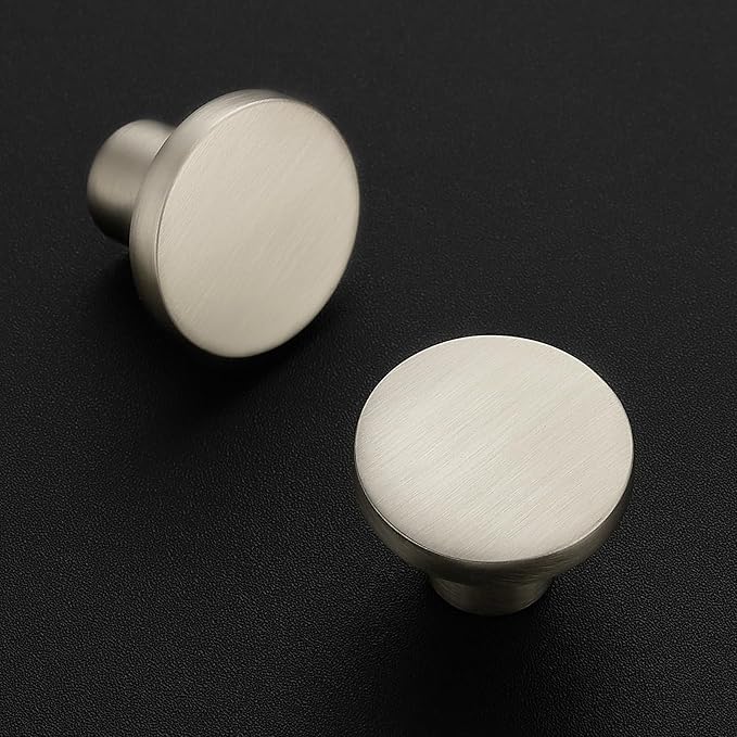 Ravinte 55 Pack Cabinet Knobs Brushed Nickel Kitchen Cabinet Knobs Round Dresser Drawer Pulls Closet Door Pulls 1-1/5 Inch