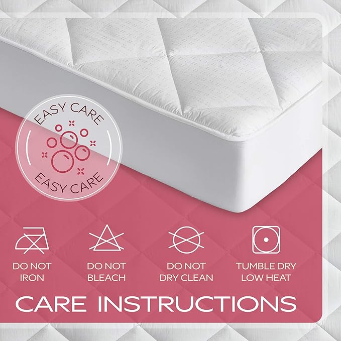 MAXI RV Size (48 x 75) Mattress Pad - Luxurious Cotton Sateen Mattress Protector - Soft, Comfortable, & Breatheable Mattress Cover - Mattress Pad Protects Mattress from Dust, Dirt, Spills, and Stains