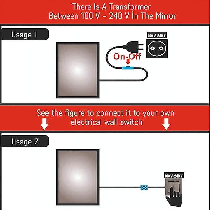 Asymmetrical Bathroom LED Mirror, Modern Irregular Shape Wall Mirror with LED Lights, Frameless Aesthetic Backlit LED Illimunated Vanity Mirror (30" x 15" inc)