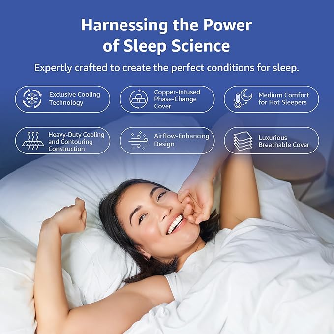 ROOST SLEEP 14-Inch Cal King Hybrid Mattress, Medium Firm – CertiPUR-US Certified, Copper-Infused Thermic Cooling Gel Memory Foam for Hot Sleepers + Targeted Support & Pressure Relief, Made in USA