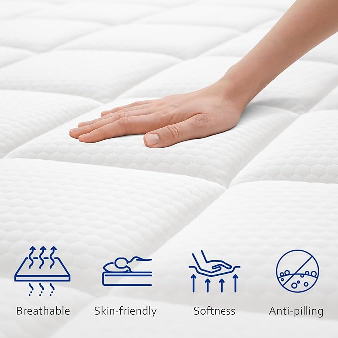 Full Mattress,10 Inch Full Size Hybrid Memory Foam and Individual Pocket Spring,Motion Isolation,Medium Firm Mattress,Pressure Relief