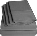 Twin Size Bed Sheets - 4 Piece 1500 Supreme Collection Fine Brushed Microfiber Deep Pocket Twin Sheet Set Bedding - 1 EXTRA PILLOW CASES, GREAT VALUE, Twin, Gray