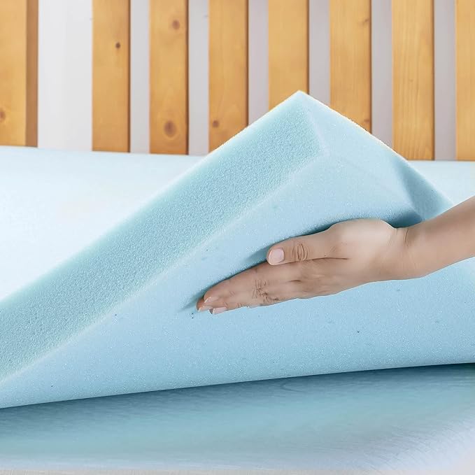 Best Price Mattress 3 Inch Ventilated Memory Foam Mattress Topper, Cooling Gel Infusion, CertiPUR-US Certified, Dorm Essentials, Queen
