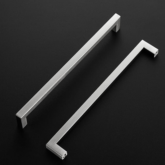 Ravinte 10 Pack Brushed Nickel Kitchen Cabinet Handles 10 Inch Cabinet Pulls Square Kitchen Hardware for Cabinet Drawer Pulls Drawer Handles Come with Screwdriver