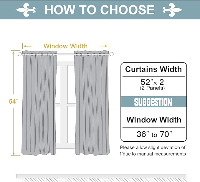 ChrisDowa 100% Blackout Curtains for Bedroom with Black Liner, 2 Thick Layers Total Blackout Thermal Insulated Grommet Window Curtains 2 Panels Set (Royal Purple, 52 x 54 Inch)