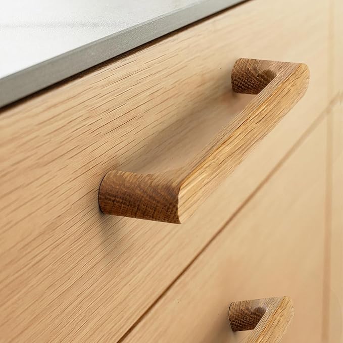 Burlywood Round 7-1/2in 10 pcs Wooden Drawer Pulls Handle pulls for cabinets Kitchen Cabinet Drawer pulls Cabinet Door Pull