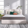 Amazon Basics Memory Foam Mattress, Medium Firm, 12 Inch, California King, White/Grey