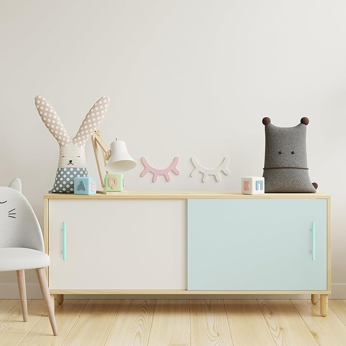 Ravinte 30 Pack | 5 Inch Cabinet Pulls Green Stainless Steel Kitchen Drawer Pulls Cabinet Handles 5 InchLength, 3 Inch Hole Center